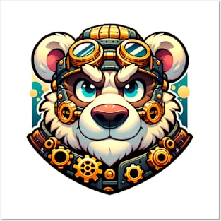 Steampunk Anthro Furry Bear Art Posters and Art